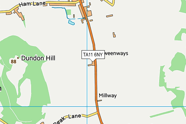 TA11 6NY map - OS VectorMap District (Ordnance Survey)