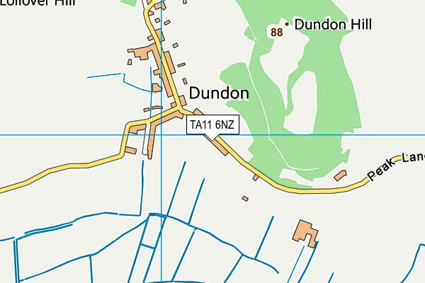 TA11 6NZ map - OS VectorMap District (Ordnance Survey)