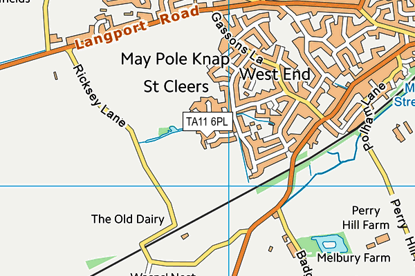 TA11 6PL map - OS VectorMap District (Ordnance Survey)