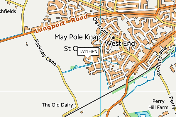 TA11 6PN map - OS VectorMap District (Ordnance Survey)