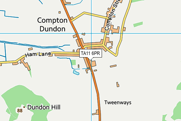 TA11 6PR map - OS VectorMap District (Ordnance Survey)