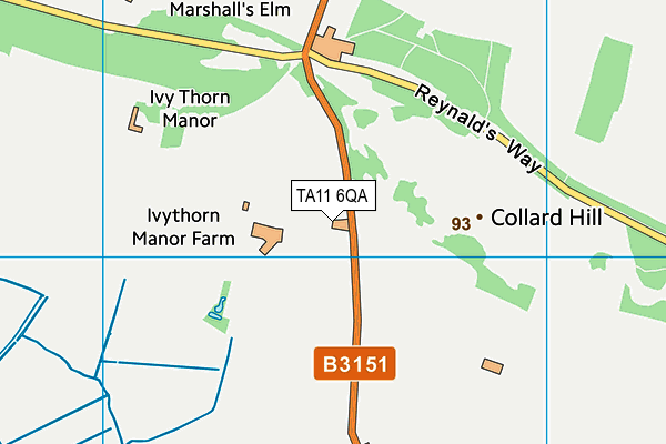 TA11 6QA map - OS VectorMap District (Ordnance Survey)