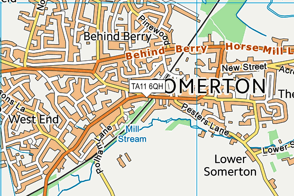 TA11 6QH map - OS VectorMap District (Ordnance Survey)