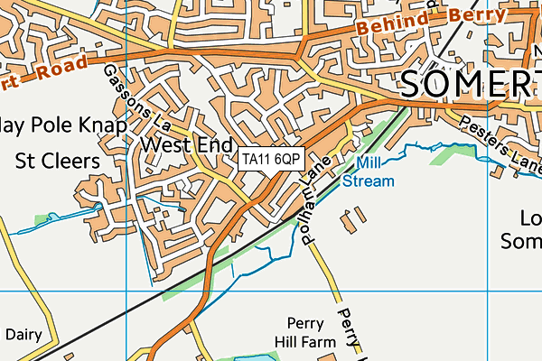 TA11 6QP map - OS VectorMap District (Ordnance Survey)