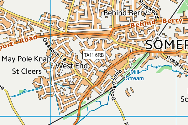 TA11 6RB map - OS VectorMap District (Ordnance Survey)