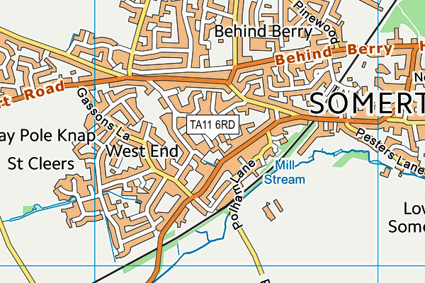 TA11 6RD map - OS VectorMap District (Ordnance Survey)