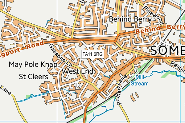 TA11 6RG map - OS VectorMap District (Ordnance Survey)
