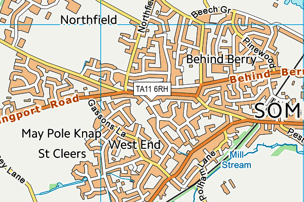 TA11 6RH map - OS VectorMap District (Ordnance Survey)