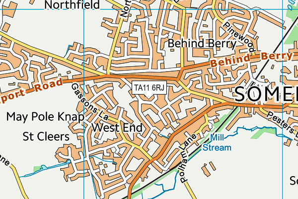 TA11 6RJ map - OS VectorMap District (Ordnance Survey)