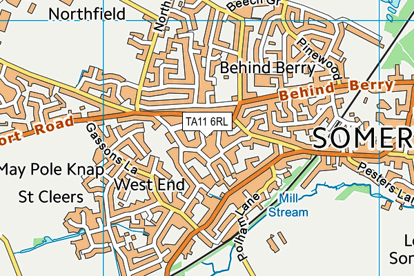 TA11 6RL map - OS VectorMap District (Ordnance Survey)