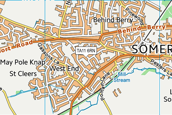 TA11 6RN map - OS VectorMap District (Ordnance Survey)