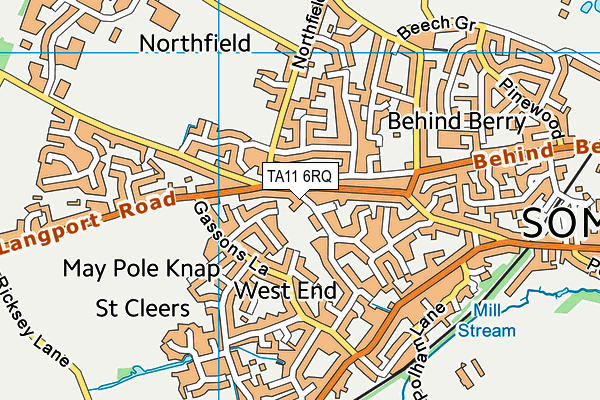 TA11 6RQ map - OS VectorMap District (Ordnance Survey)