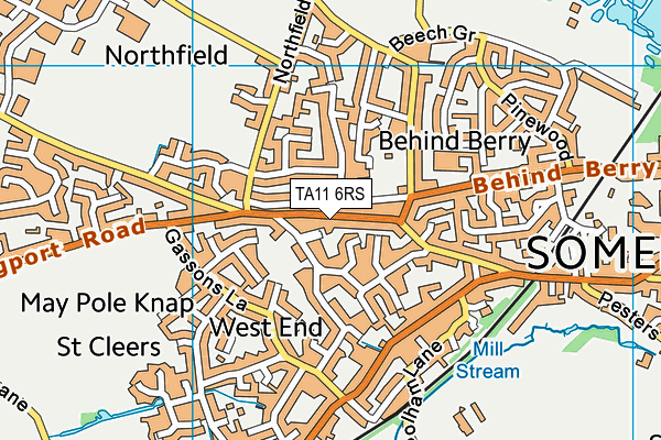 TA11 6RS map - OS VectorMap District (Ordnance Survey)