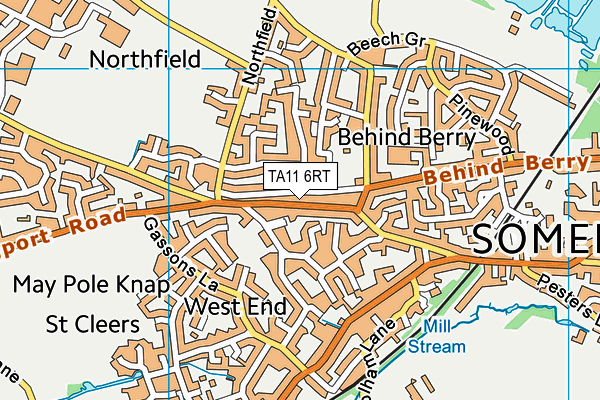 TA11 6RT map - OS VectorMap District (Ordnance Survey)
