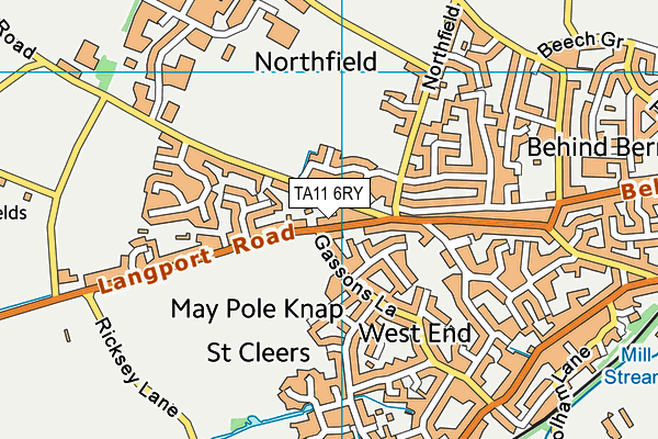 TA11 6RY map - OS VectorMap District (Ordnance Survey)