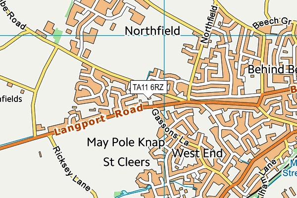 TA11 6RZ map - OS VectorMap District (Ordnance Survey)