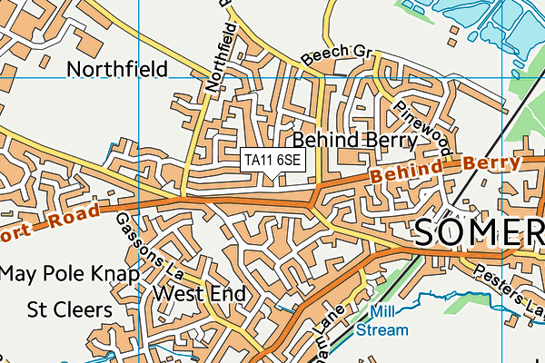 TA11 6SE map - OS VectorMap District (Ordnance Survey)