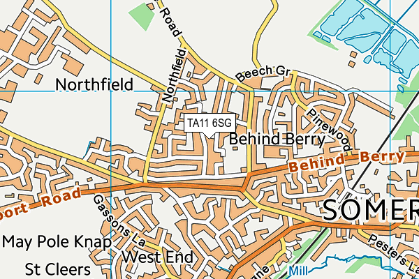 TA11 6SG map - OS VectorMap District (Ordnance Survey)