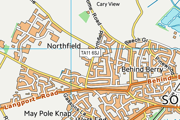 TA11 6SJ map - OS VectorMap District (Ordnance Survey)