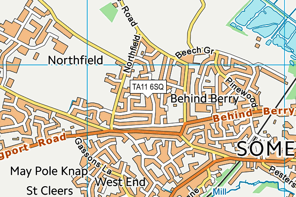 TA11 6SQ map - OS VectorMap District (Ordnance Survey)