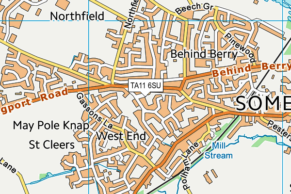 TA11 6SU map - OS VectorMap District (Ordnance Survey)