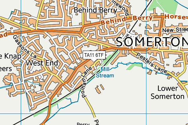 TA11 6TF map - OS VectorMap District (Ordnance Survey)