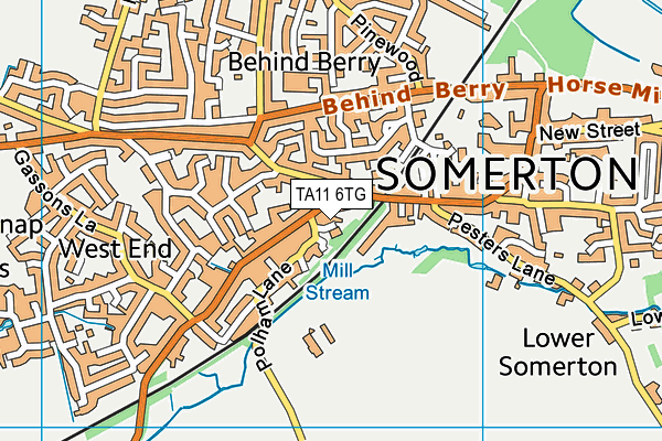 TA11 6TG map - OS VectorMap District (Ordnance Survey)