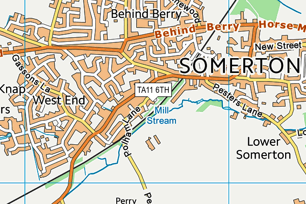 TA11 6TH map - OS VectorMap District (Ordnance Survey)