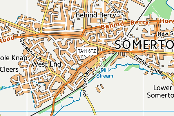 TA11 6TZ map - OS VectorMap District (Ordnance Survey)