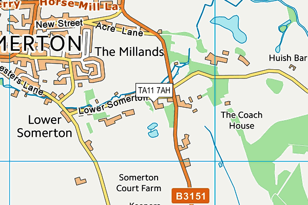 TA11 7AH map - OS VectorMap District (Ordnance Survey)