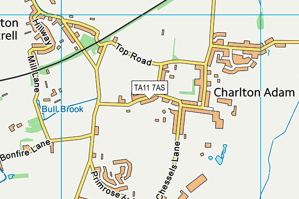 TA11 7AS map - OS VectorMap District (Ordnance Survey)