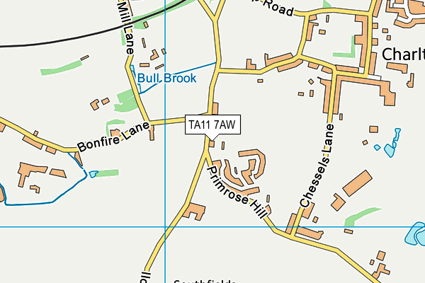 TA11 7AW map - OS VectorMap District (Ordnance Survey)
