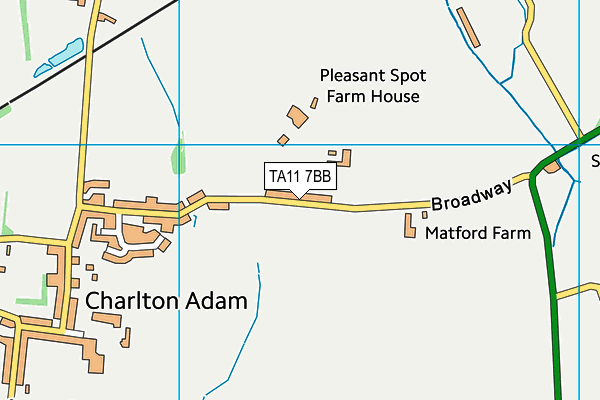 TA11 7BB map - OS VectorMap District (Ordnance Survey)