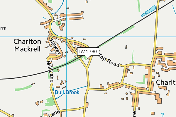 Charltons Community Hall And Memorial Playing Field map (TA11 7BG) - OS VectorMap District (Ordnance Survey)