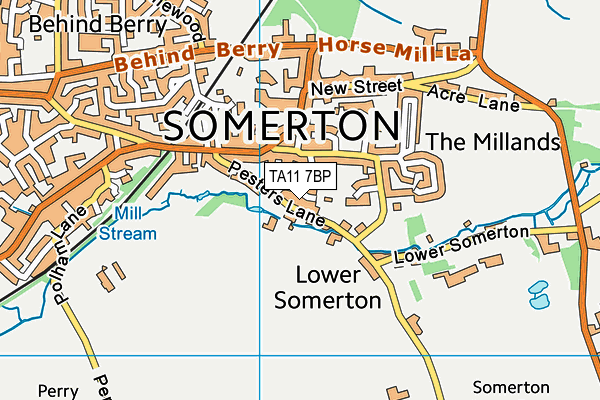 TA11 7BP map - OS VectorMap District (Ordnance Survey)