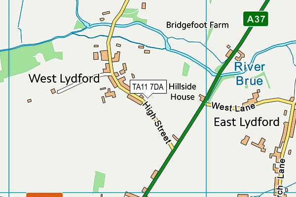 TA11 7DA map - OS VectorMap District (Ordnance Survey)