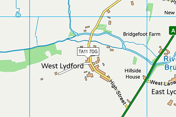 TA11 7DG map - OS VectorMap District (Ordnance Survey)