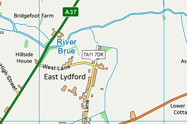 TA11 7DR map - OS VectorMap District (Ordnance Survey)