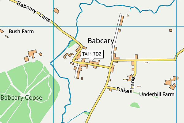 TA11 7DZ map - OS VectorMap District (Ordnance Survey)