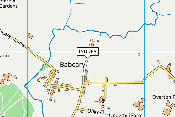 Babcary Playing Field map (TA11 7EA) - OS VectorMap District (Ordnance Survey)
