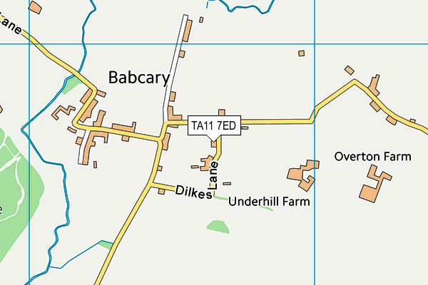 TA11 7ED map - OS VectorMap District (Ordnance Survey)