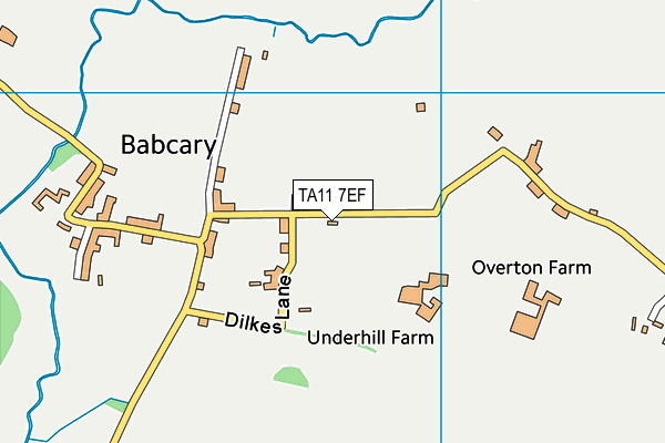 TA11 7EF map - OS VectorMap District (Ordnance Survey)