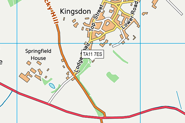 TA11 7ES map - OS VectorMap District (Ordnance Survey)
