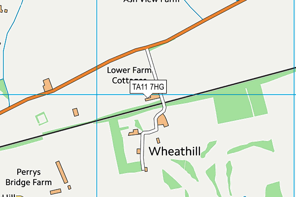 Wheathill Golf Club map (TA11 7HG) - OS VectorMap District (Ordnance Survey)