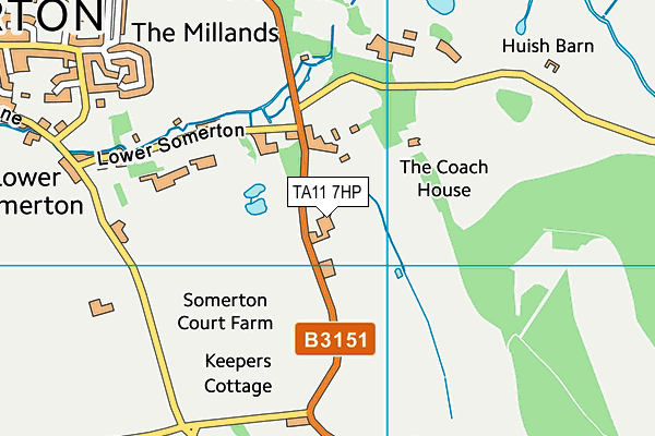 TA11 7HP map - OS VectorMap District (Ordnance Survey)