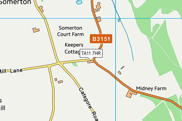 TA11 7HR map - OS VectorMap District (Ordnance Survey)