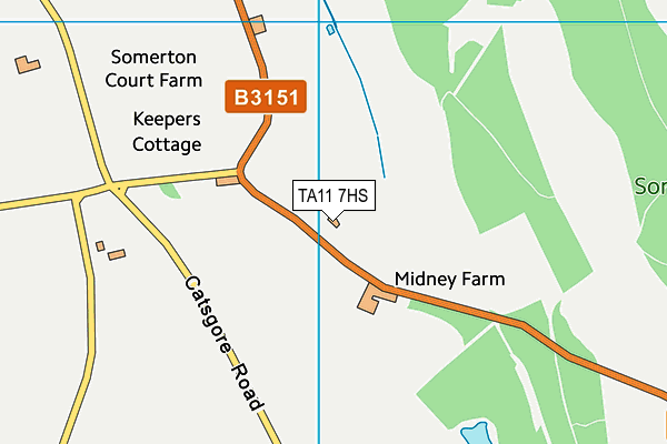 TA11 7HS map - OS VectorMap District (Ordnance Survey)