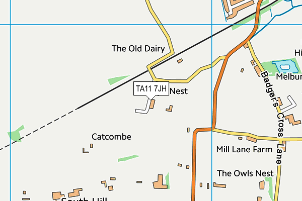 TA11 7JH map - OS VectorMap District (Ordnance Survey)