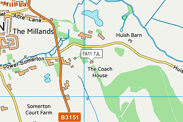 TA11 7JL map - OS VectorMap District (Ordnance Survey)