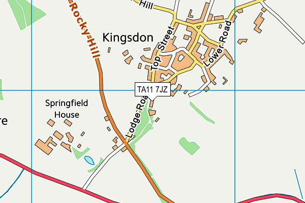 Kingsdon Manor School (Closed) map (TA11 7JZ) - OS VectorMap District (Ordnance Survey)